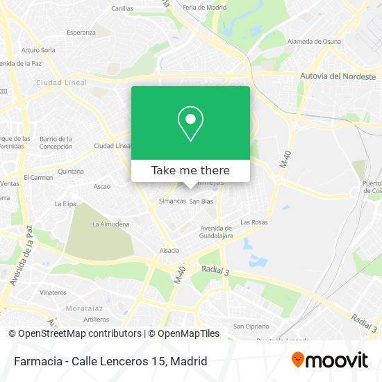 mapa Farmacia - Calle Lenceros 15