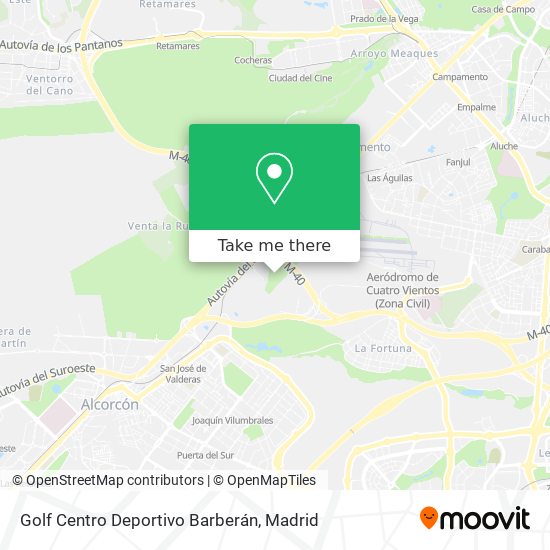 Golf Centro Deportivo Barberán map