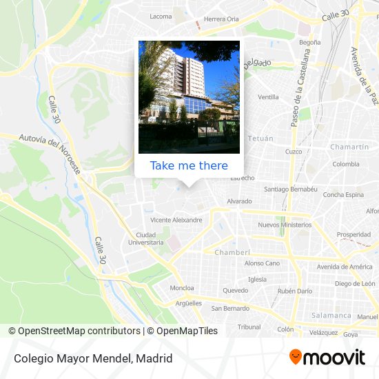 mapa Colegio Mayor Mendel
