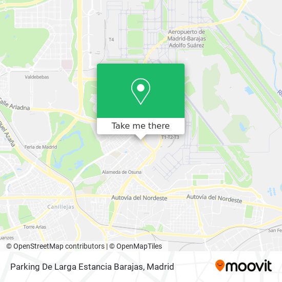 mapa Parking De Larga Estancia Barajas