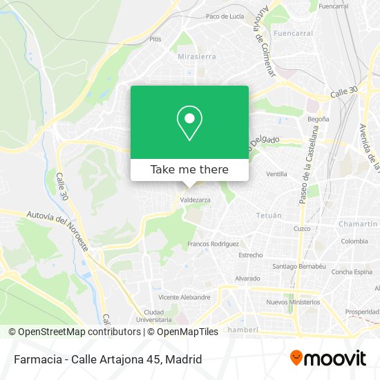 mapa Farmacia - Calle Artajona 45