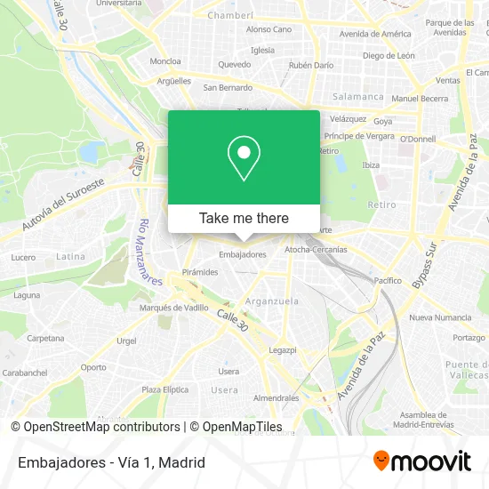 Embajadores - Vía 1 map