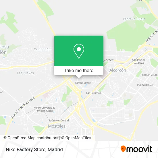 Nike Factory Store map