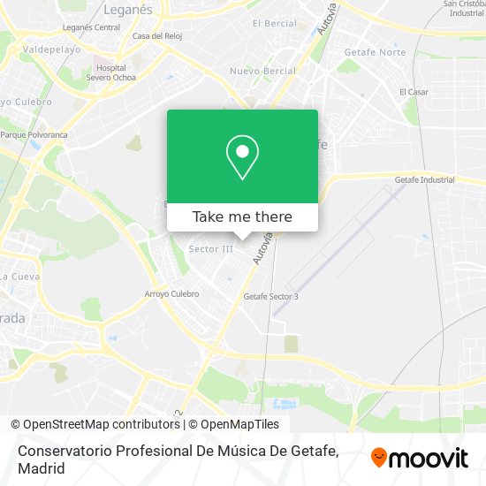 mapa Conservatorio Profesional De Música De Getafe