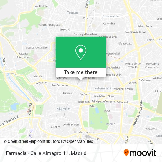 mapa Farmacia - Calle Almagro 11