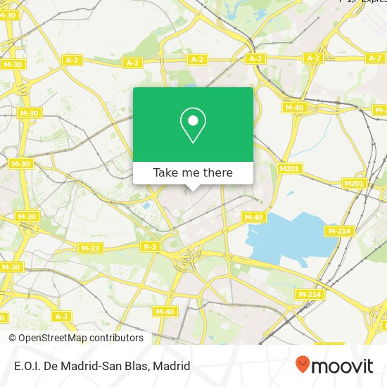 mapa E.O.I. De Madrid-San Blas