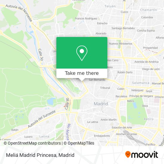 Meliá Madrid Princesa map