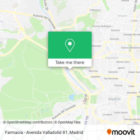 mapa Farmacia - Avenida Valladolid 81