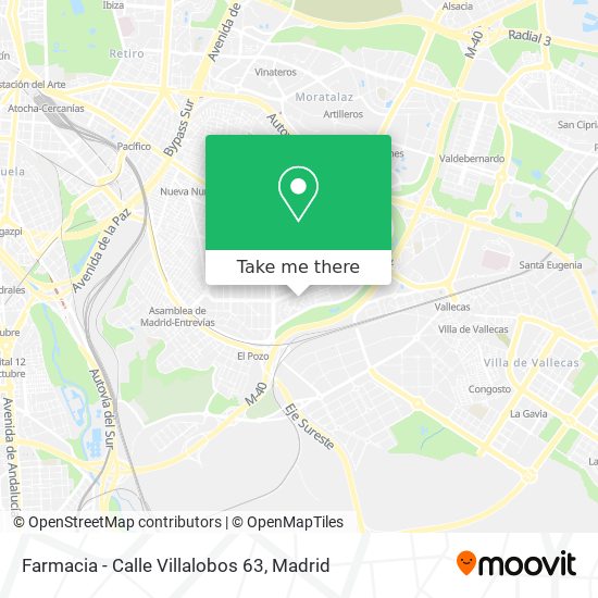 mapa Farmacia - Calle Villalobos 63