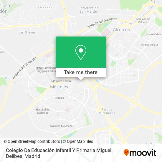 mapa Colegio De Educación Infantil Y Primaria Miguel Delibes