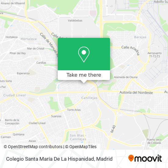 Colegio Santa María De La Hispanidad map