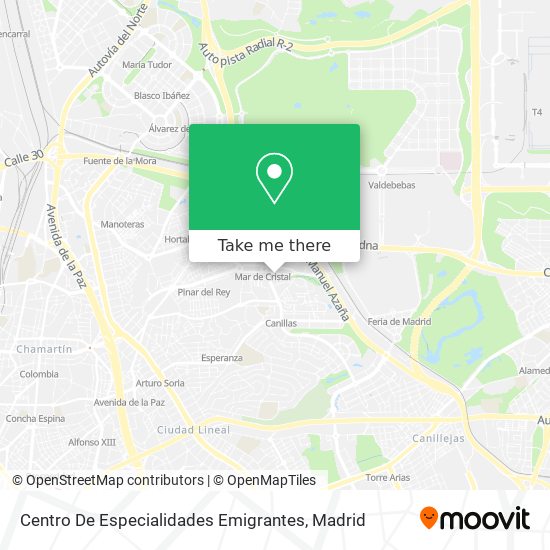 Centro De Especialidades Emigrantes map
