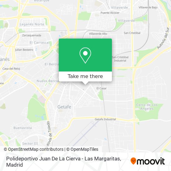 Polideportivo Juan De La Cierva - Las Margaritas map