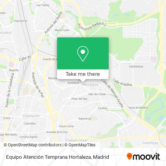 Equipo Atención Temprana Hortaleza map
