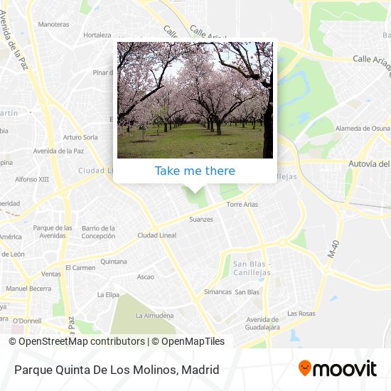 Parque Quinta De Los Molinos map