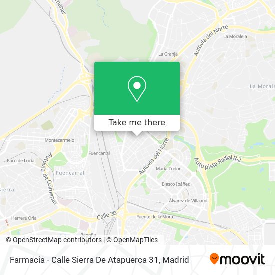 Farmacia - Calle Sierra De Atapuerca 31 map