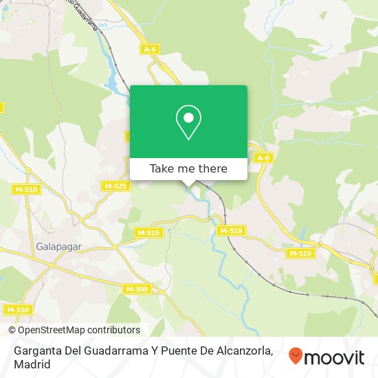 Garganta Del Guadarrama Y Puente De Alcanzorla map