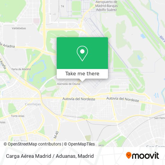Carga Aérea Madrid / Aduanas map