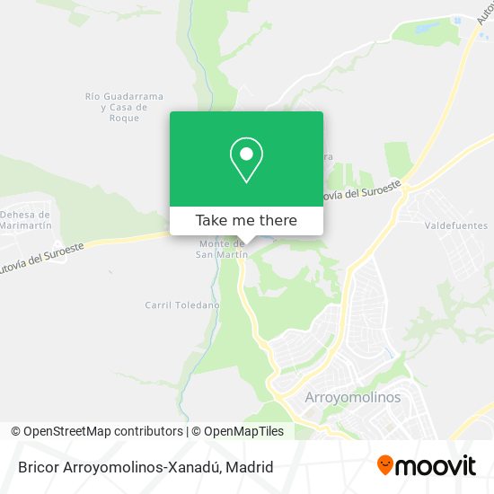 Bricor Arroyomolinos-Xanadú map