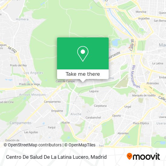 mapa Centro De Salud De La Latina Lucero