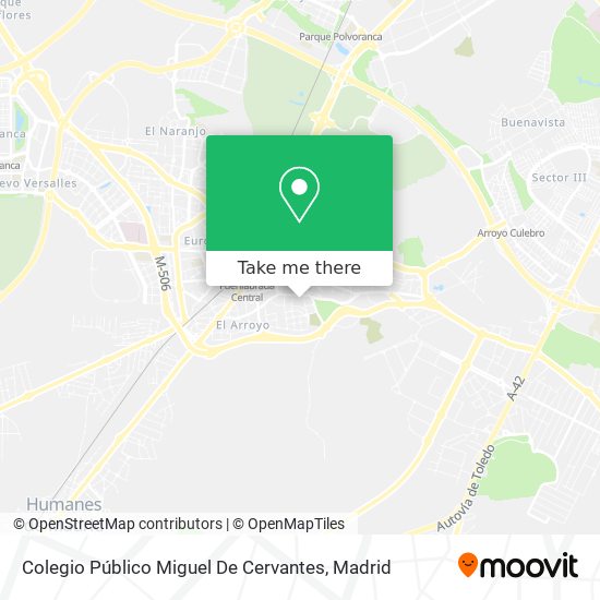 mapa Colegio Público Miguel De Cervantes