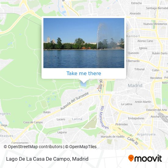 Lago De La Casa De Campo map