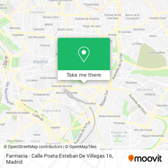 mapa Farmacia - Calle Poeta Esteban De Villegas 16