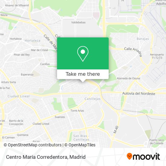 mapa Centro María Corredentora