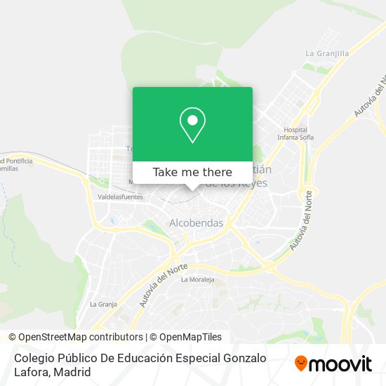 mapa Colegio Público De Educación Especial Gonzalo Lafora