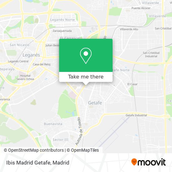 mapa Ibis Madrid Getafe