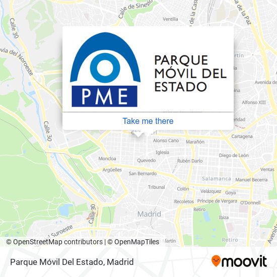 Parque Móvil Del Estado map