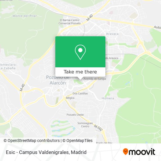 Esic - Campus Valdenigrales map