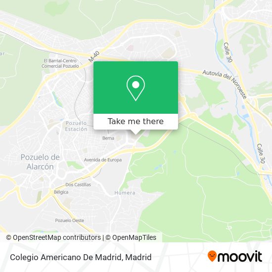 Colegio Americano De Madrid map