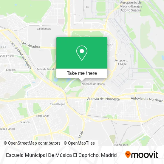 Escuela Municipal De Música El Capricho map