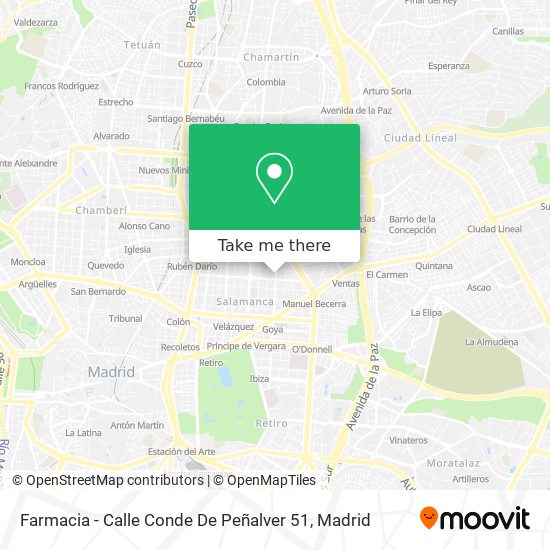 Farmacia - Calle Conde De Peñalver 51 map
