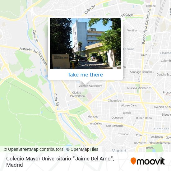 Colegio Mayor Universitario ""Jaime Del Amo"" map