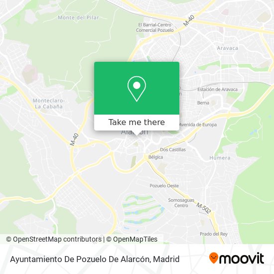 mapa Ayuntamiento De Pozuelo De Alarcón