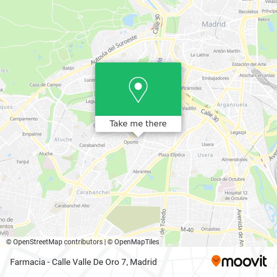 Farmacia - Calle Valle De Oro 7 map