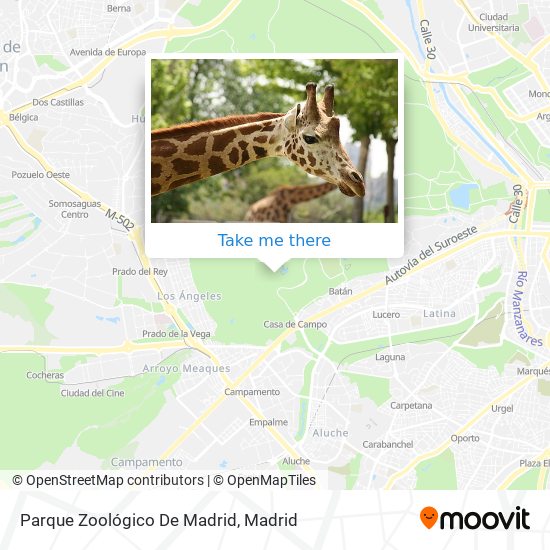 Parque Zoológico De Madrid map