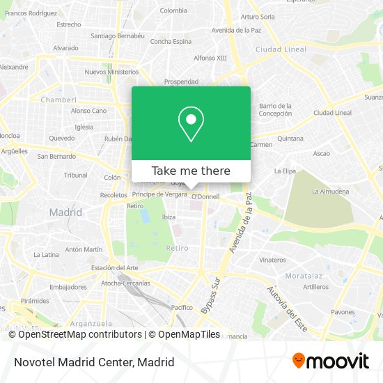 mapa Novotel Madrid Center