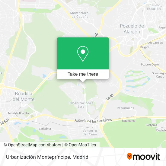Urbanización Montepríncipe map