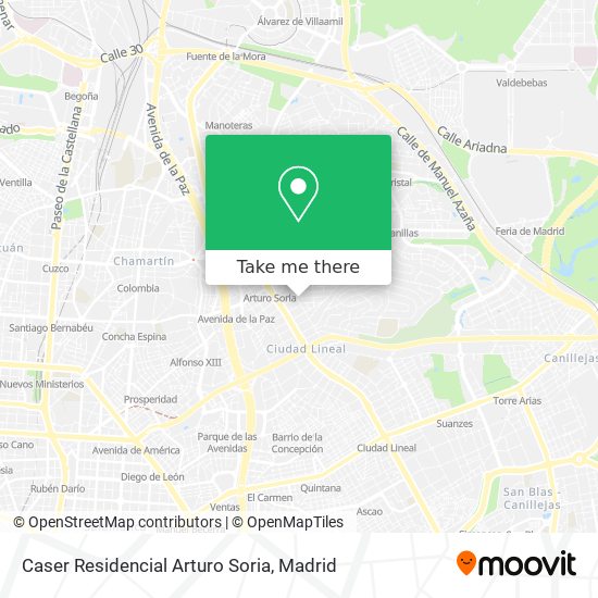 Caser Residencial Arturo Soria map
