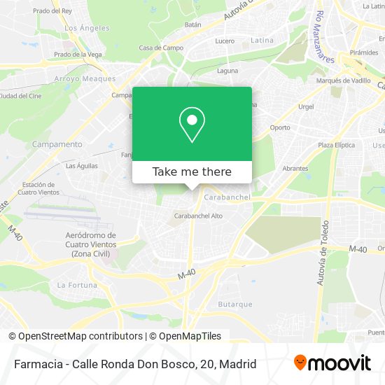 Farmacia - Calle Ronda Don Bosco, 20 map