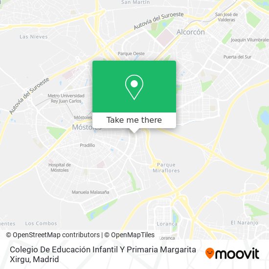Colegio De Educación Infantil Y Primaria Margarita Xirgu map
