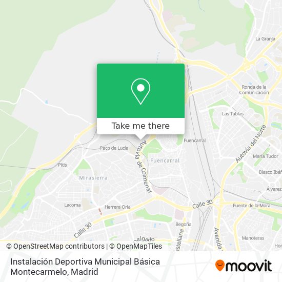 Instalación Deportiva Municipal Básica Montecarmelo map
