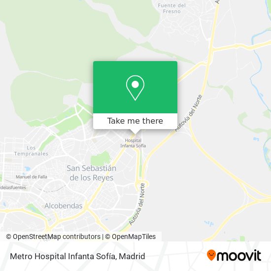 mapa Metro Hospital Infanta Sofía