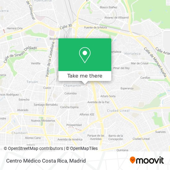 Centro Médico Costa Rica map