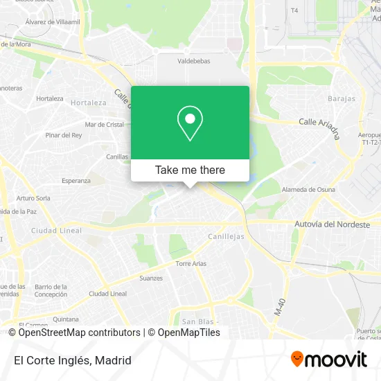 El Corte Inglés map