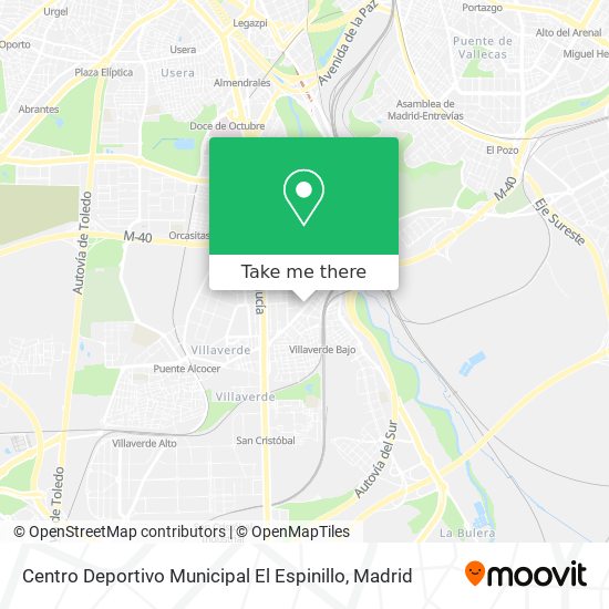 mapa Centro Deportivo Municipal El Espinillo