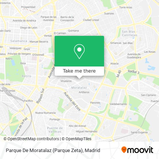 Parque De Moratalaz (Parque Zeta) map